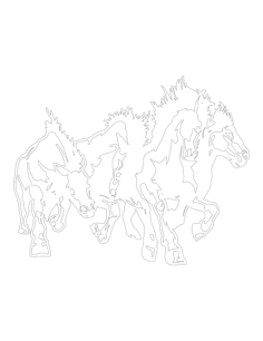 Horse Sampede Kids Tracing Shape Pdf, Free Vectors File